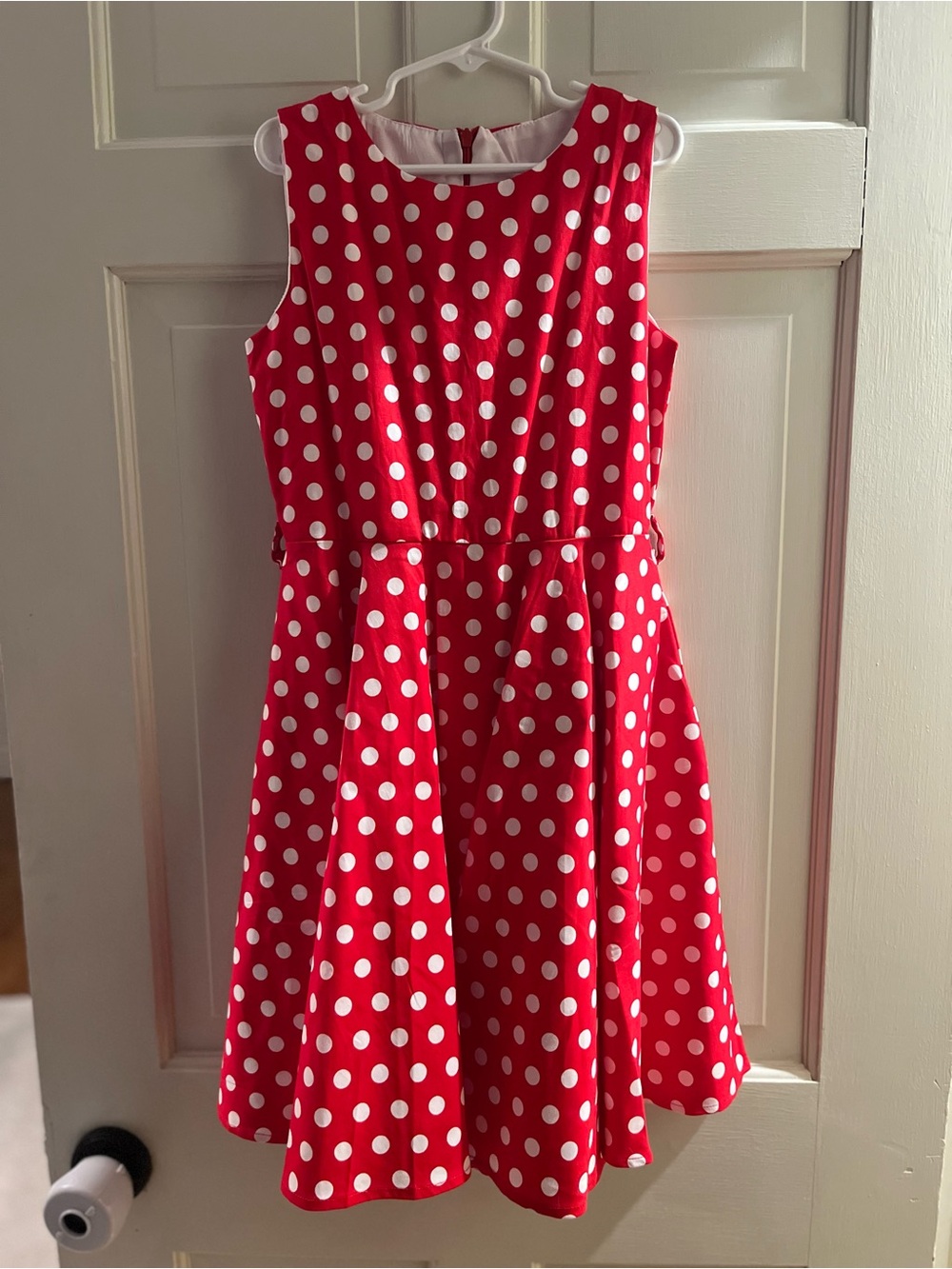 ‘Minnie Mouse’ Red Polka Dot Fit-and-Flare Dress
